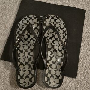 Coach Black and Gray Sandals